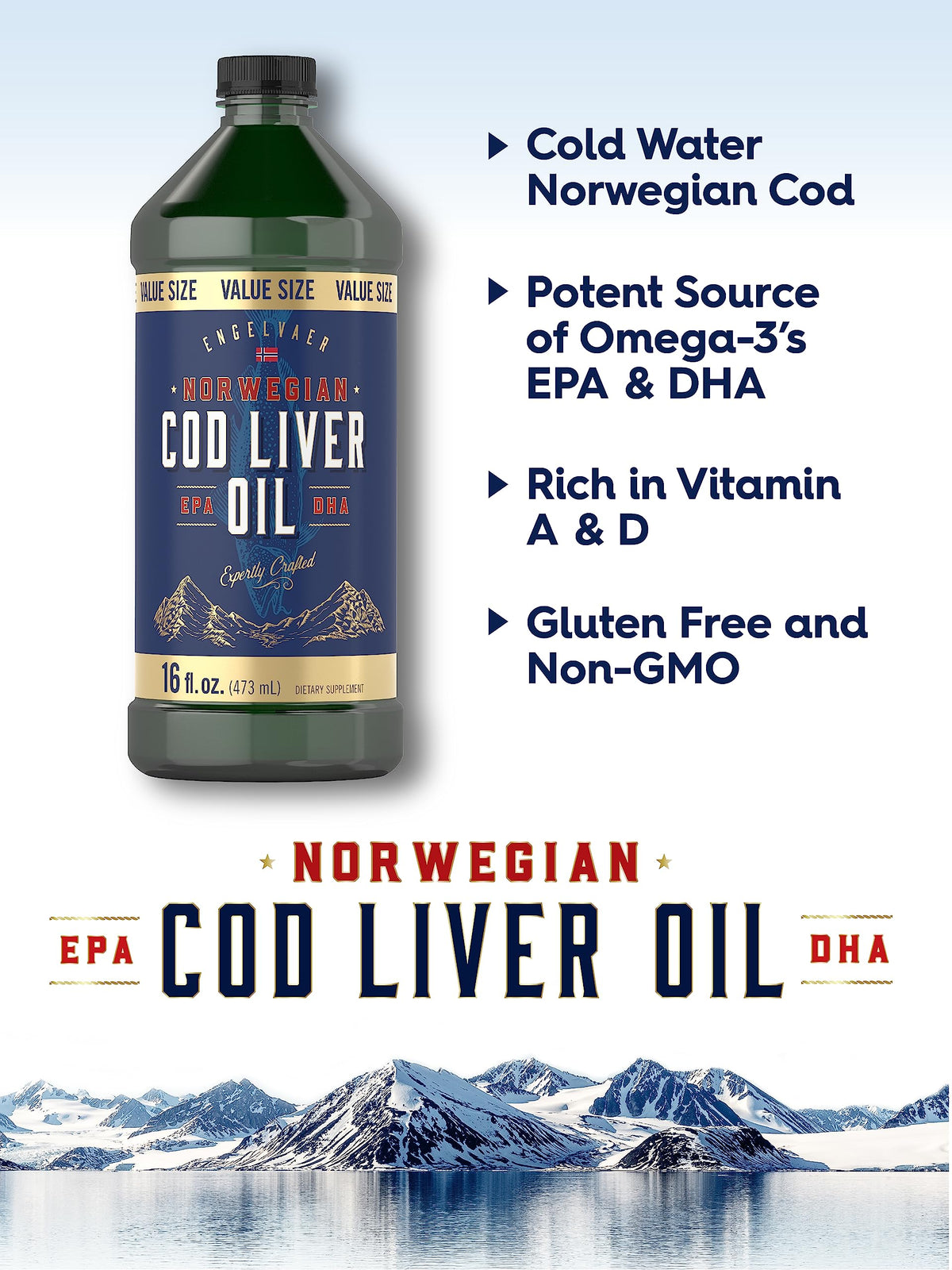 Carlyle Norwegian Cod Liver Oil - 16 fl oz (Pack of 3) - image 3