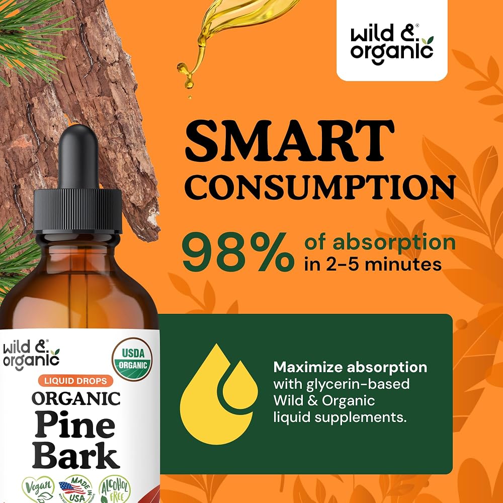 Wild & Organic Pine Bark Extract Drops Antioxidant Support - 4 fl oz - image 4
