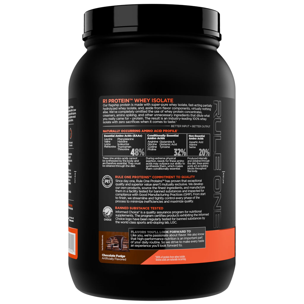 Rule 1 R1 Protein Whey Isolate - with 25g Protein & 6g BCAA