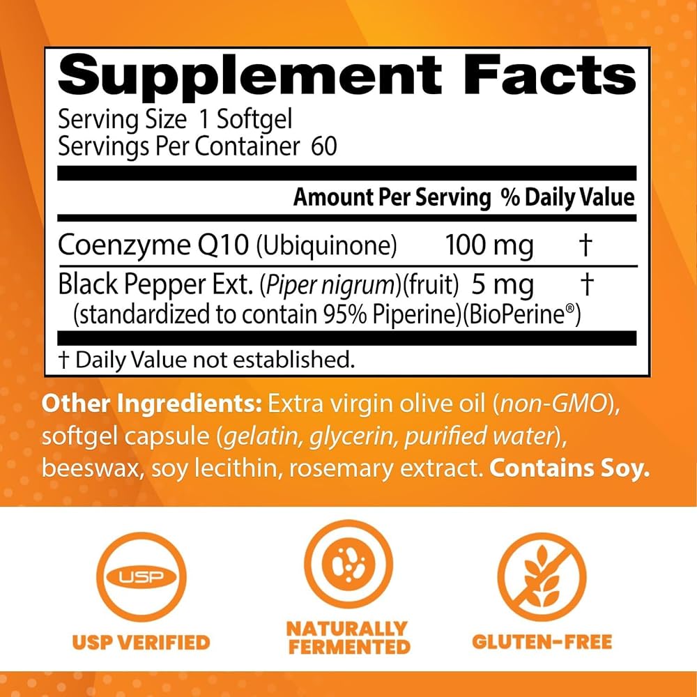 Doctor's BEST CoQ10 100mg with BioPerine - 60 Softgels - image 3