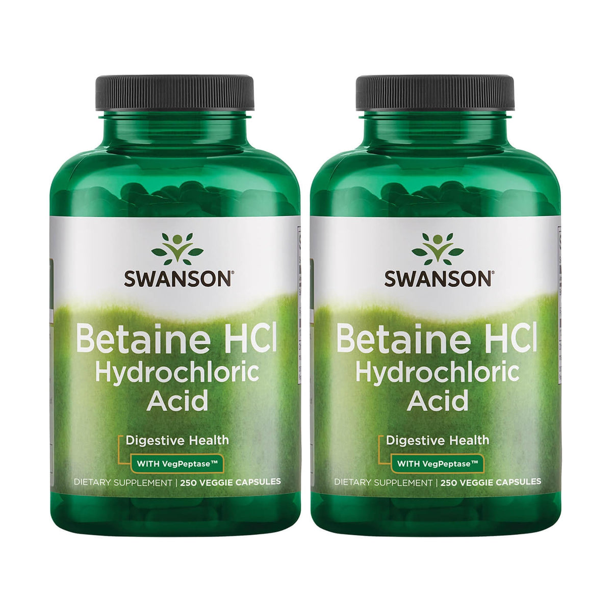 Swanson Hydrochloric Acid with Pepsin - 500 Capsules