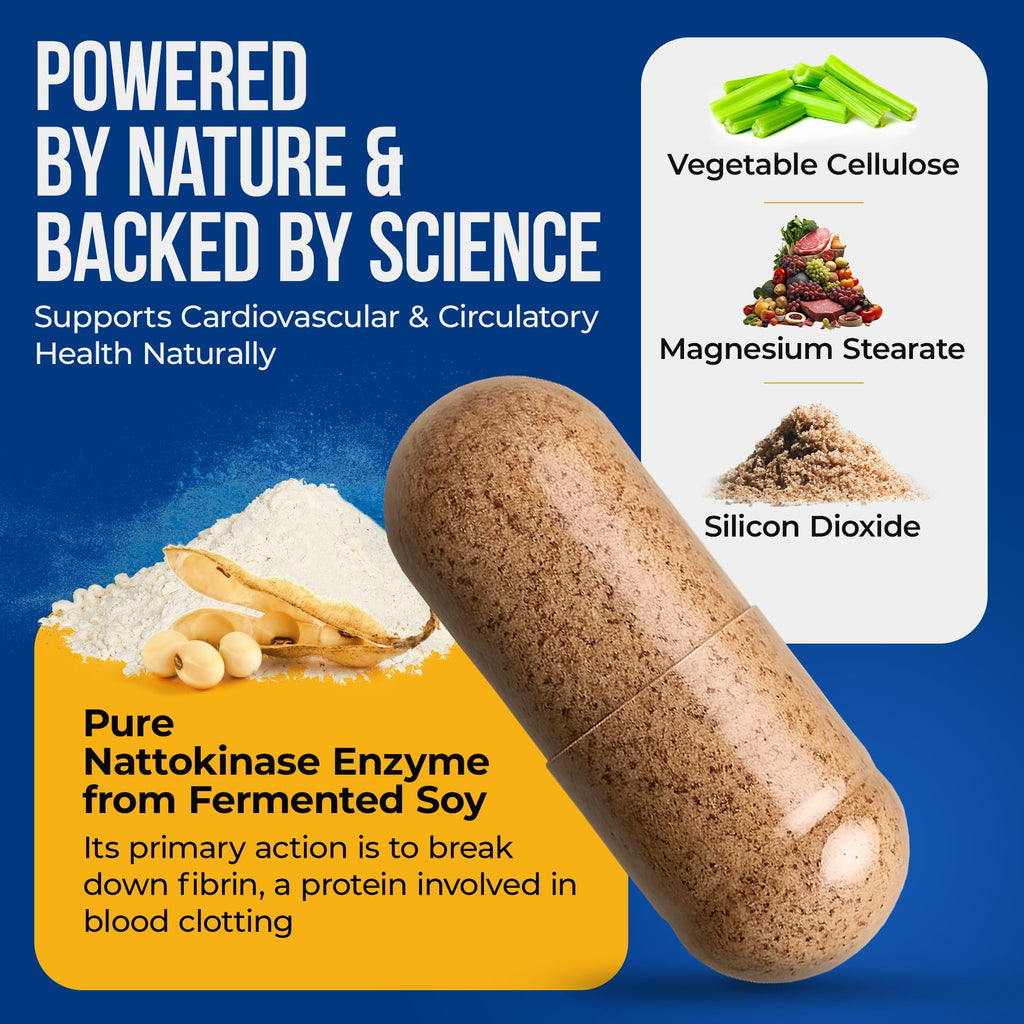 Nature's Nectar Organic Nattokinase 250mg - 90 Capsules - image 3