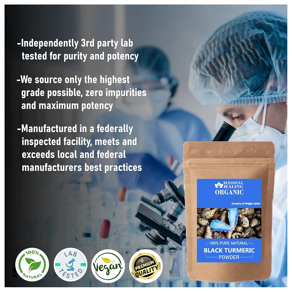 Blessfull Healing Organic Black Turmeric Powder - 200g - image 3