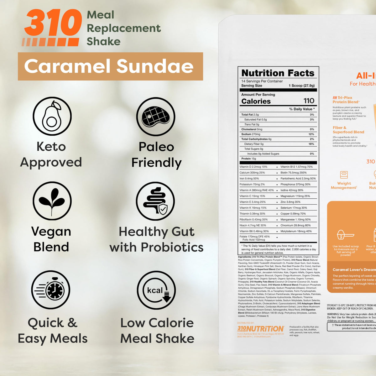310 Nutrition All-In-One Meal Replacement Shake Powder - 28 oz - image 7