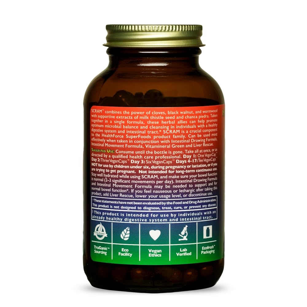 HEALTHFORCE SUPERFOODS Scram Herbal Supplement - 150 Vegan Capsules - image 3