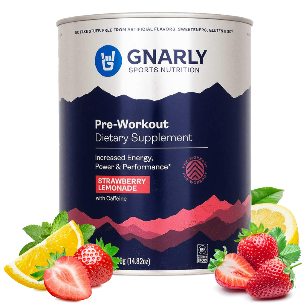 Gnarly Nutrition Strawberry Lemonade Pre-Workout Powder with Caffeine - 14.82 oz