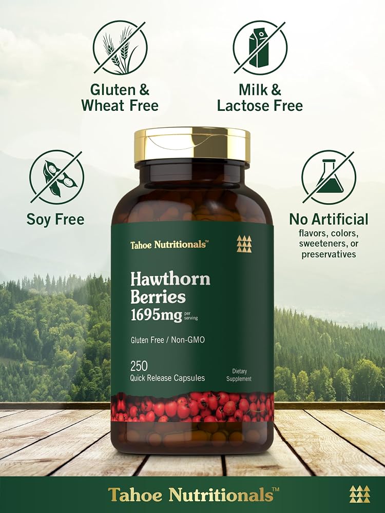 Tahoe Nutritionals Hawthorn Berry Capsules 1695 mg - 250 Count - image 5