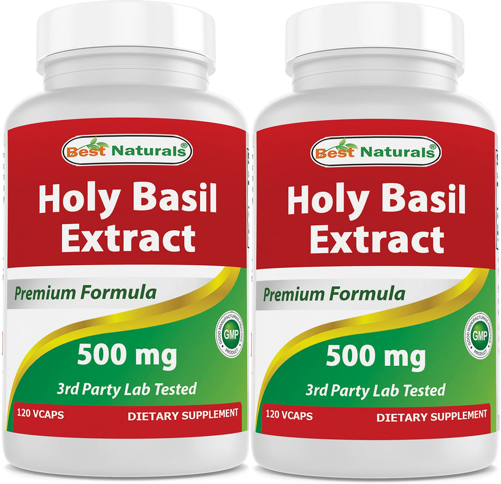 Best Naturals Holy Basil Extract 500 mg - 240 Vegetarian Capsules