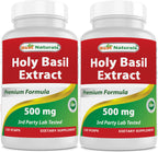 Best Naturals Holy Basil Extract 500 mg - 240 Vegetarian Capsules