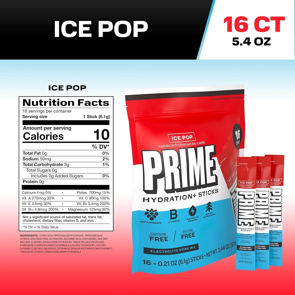 PRIME HYDRATION+ Sticks ICE POP