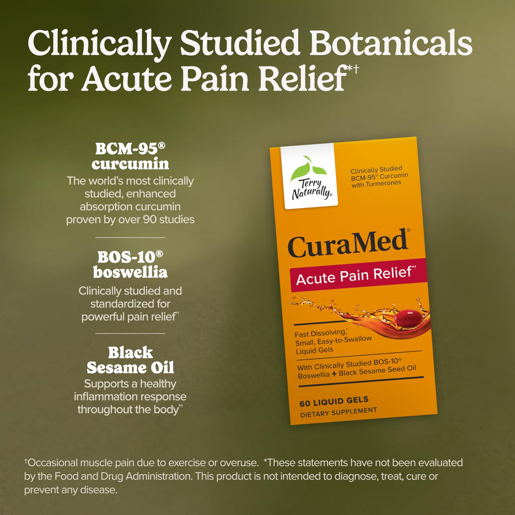 Terry Naturally CuraMed Acute Pain Relief - Supplement with BCM-95