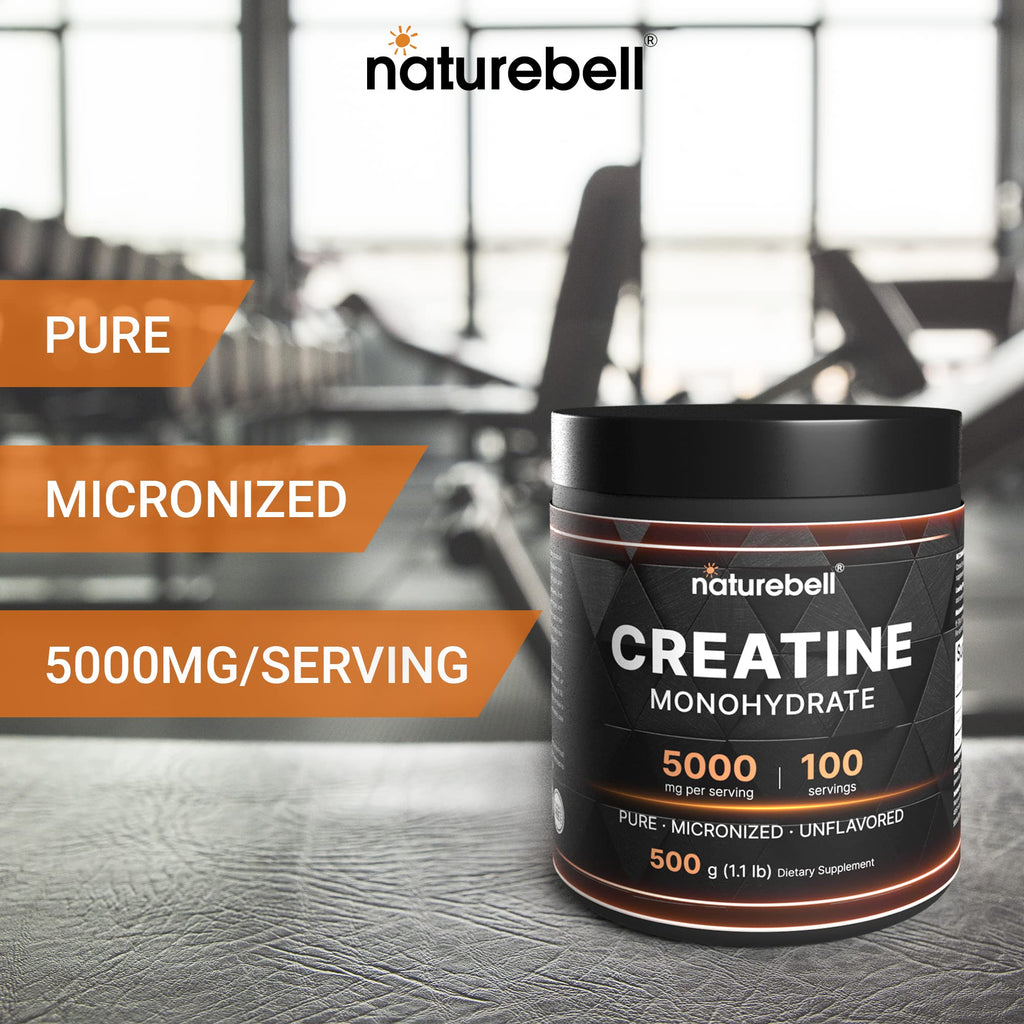 NatureBell Instant Creatine Monohydrate Powder 5,000mg Per Serving