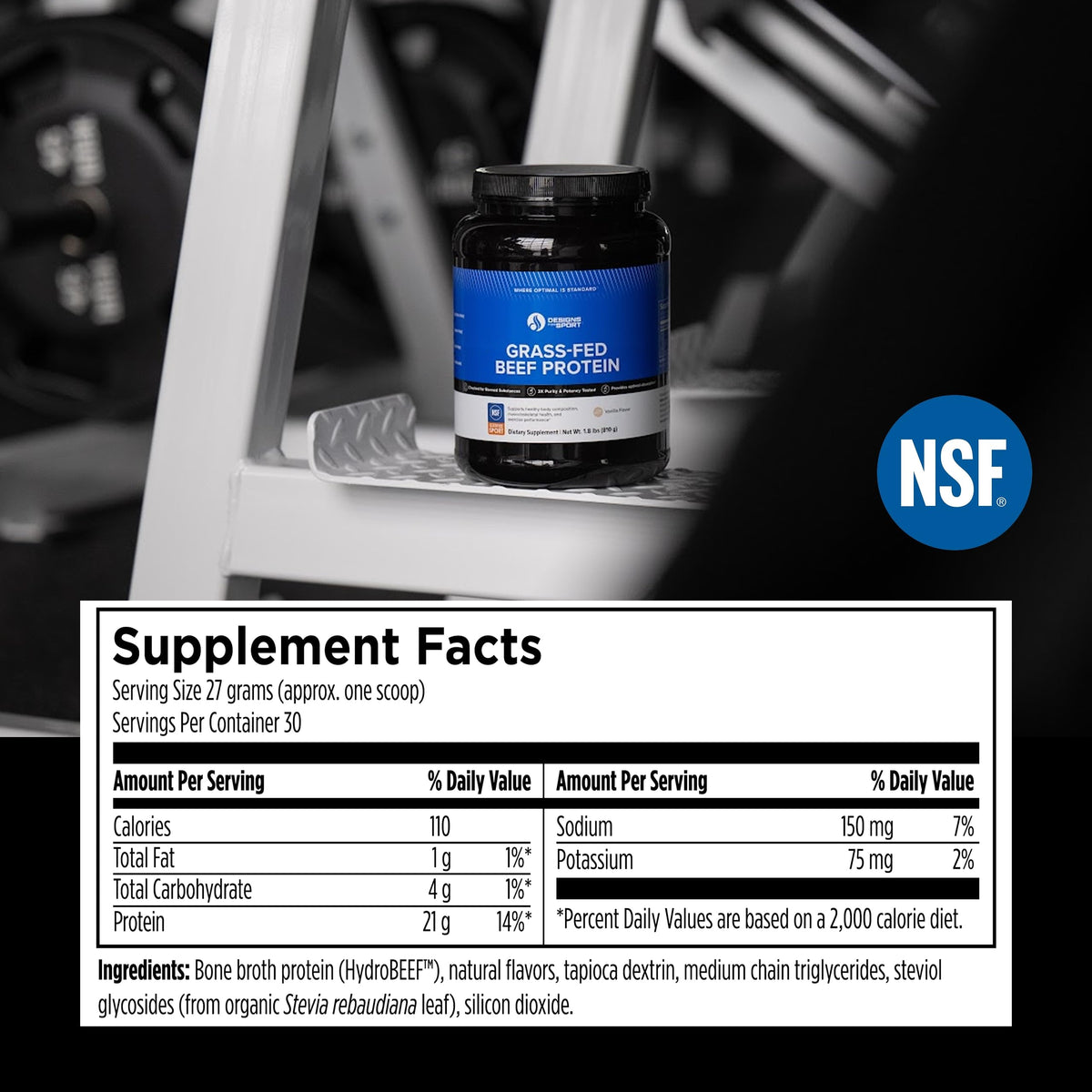Designs for Sport Beef Protein Powder