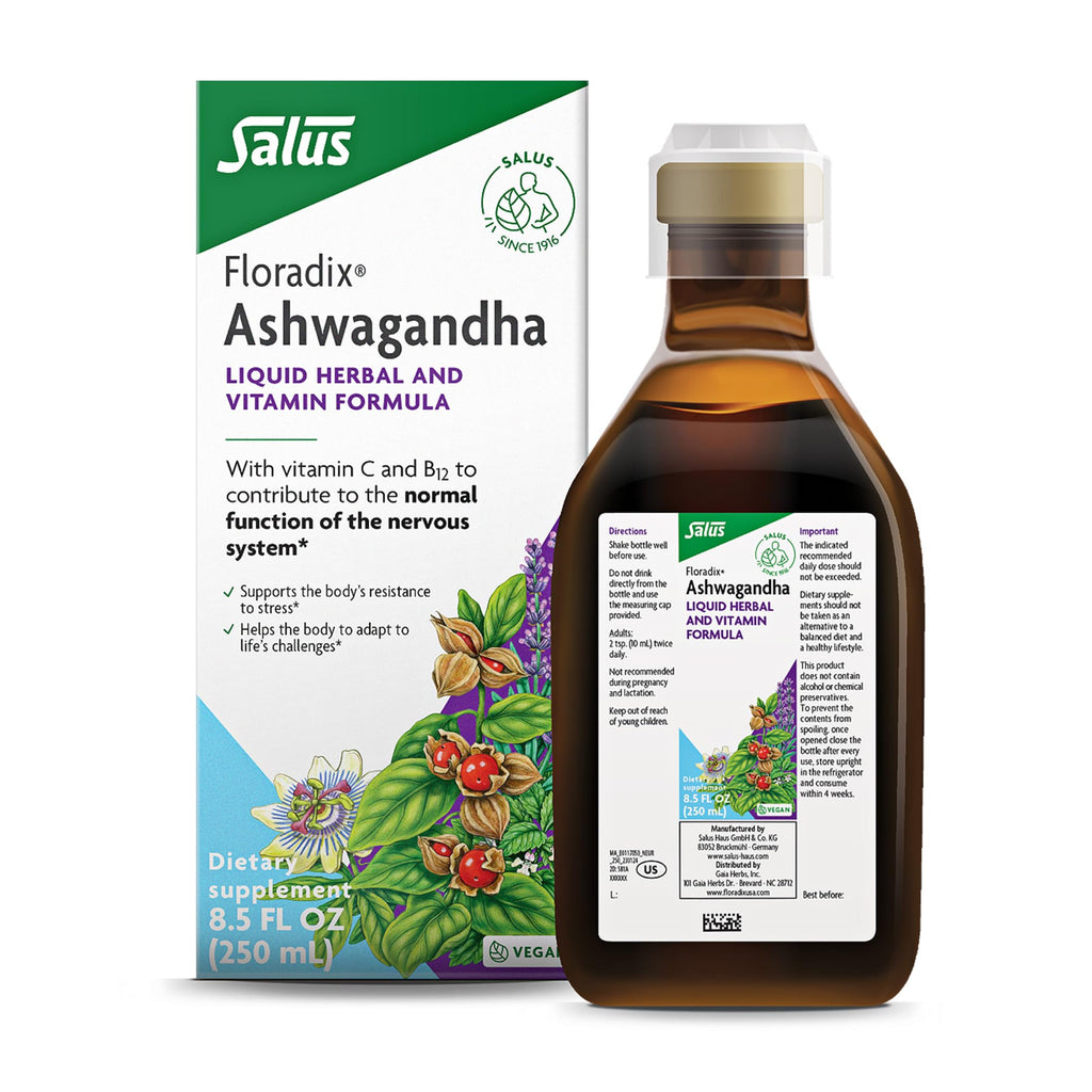 Floradix Ashwagandha Liquid Herbal & Vitamin Formula - 8.5 fl oz