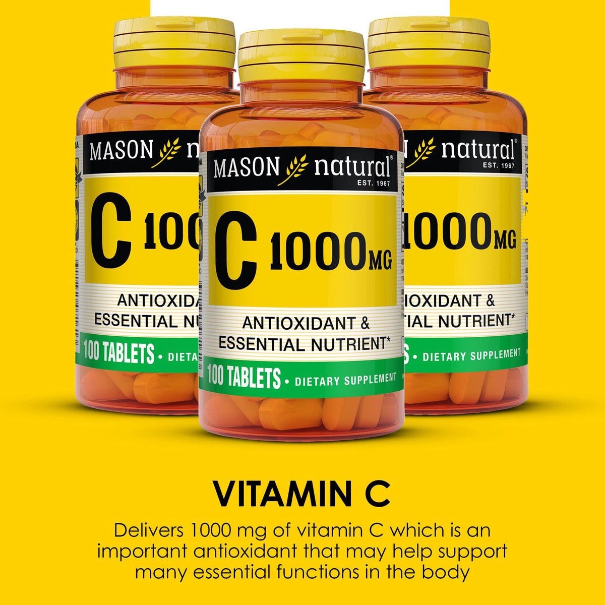 Mason Natural Vitamin C 1000 mg Immune Support - 300 Tablets - image 4