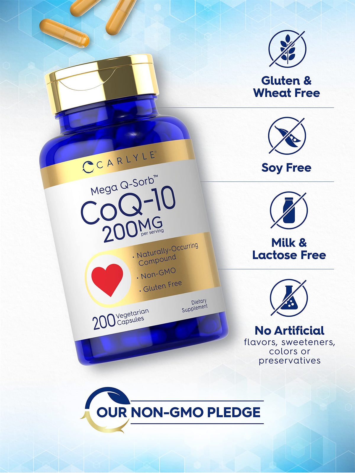 Carlyle CoQ10 200mg Mega Q-Sorb - 200 Capsules - image 4