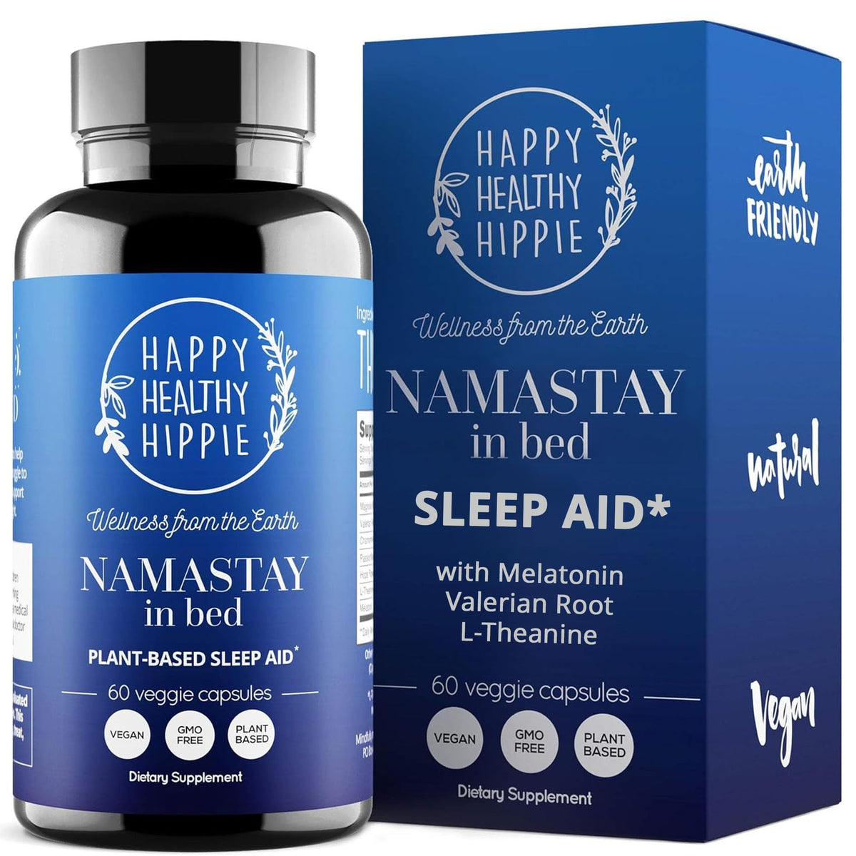 Happy Healthy Hippie Namastay in Bed Natural Sleep Aid 0.5 mg - 60 Capsules