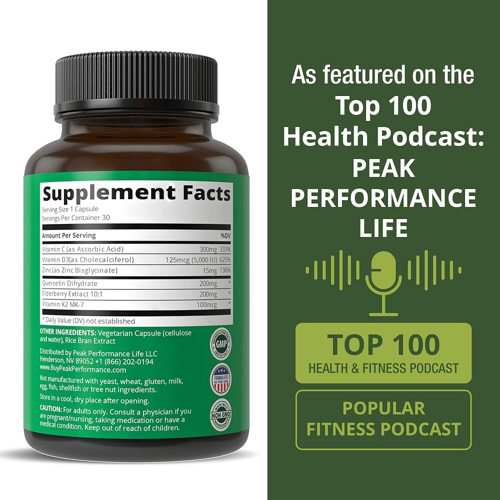 Peak Performance Immune Support Supplement - 30 Capsules - image 6