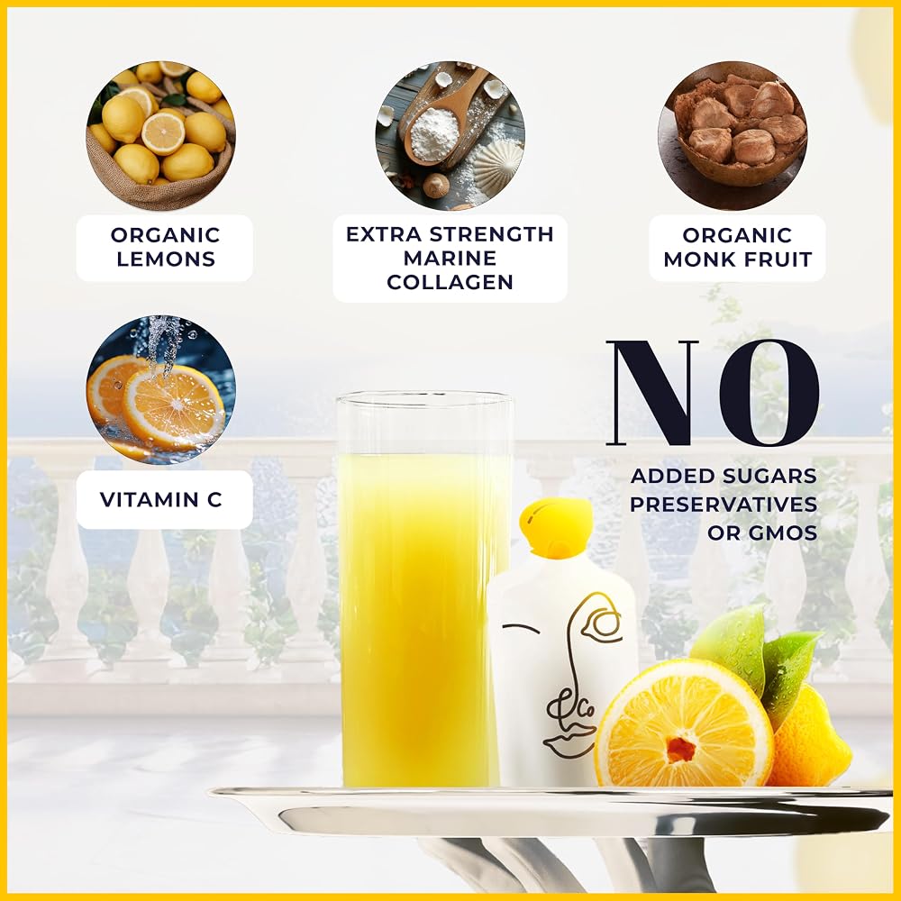 LEMON & CO. Liquid Collagen for Women with Marine Peptides - 14 Packets - image 5