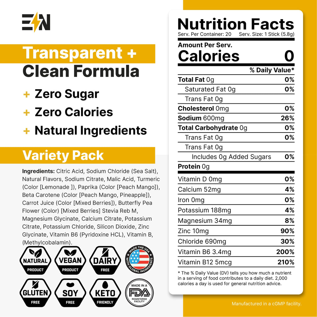 Engineered Nutrition EN Electrolytes Powder Packets Single-Serving