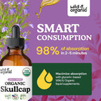 Wild & Organic Skullcap Herb Tincture for Mood - 4 fl oz - image 4