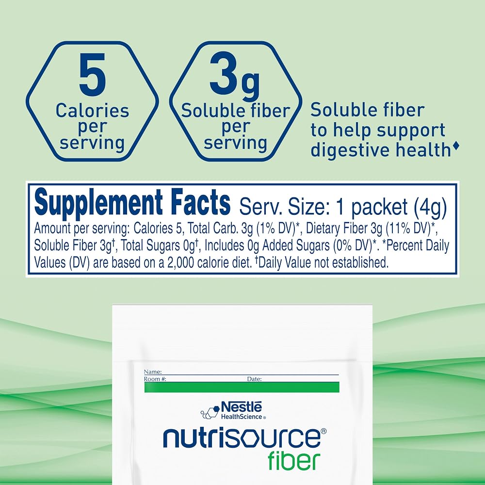 NutriSource Fiber Supplement Powder Unflavored - 75 Packets - image 3