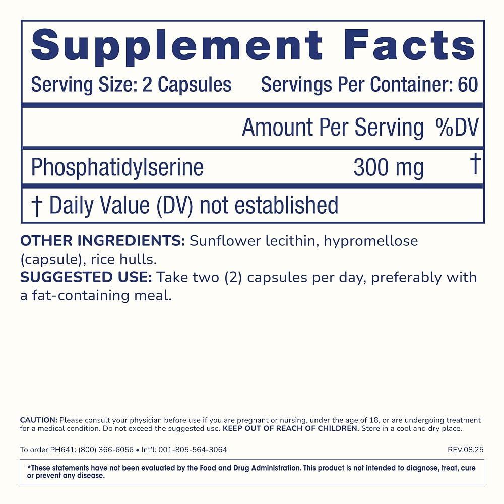 ProHealth Phosphatidylserine 300 mg Brain Health - 120 Capsules - image 2