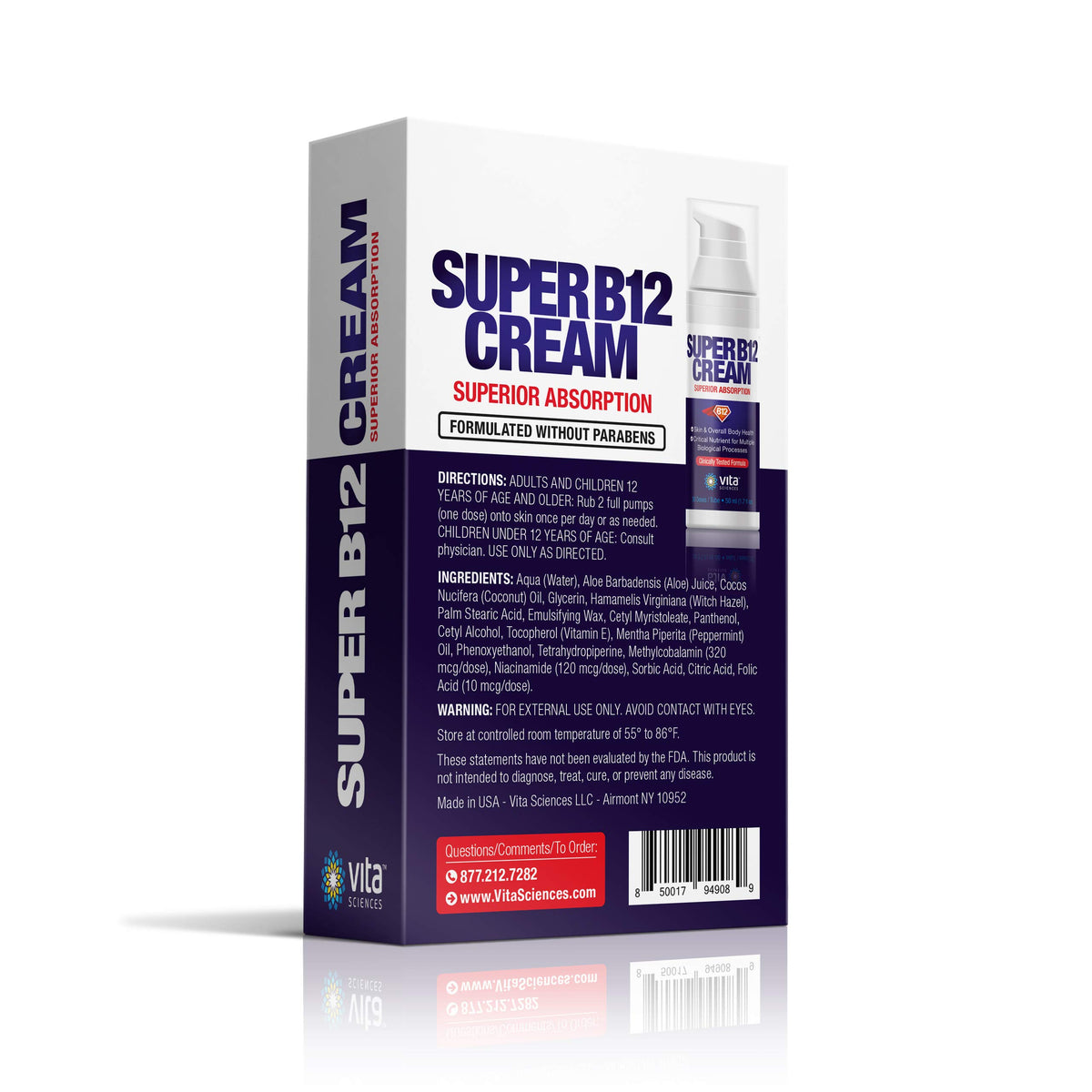 Vita Sciences Super B12 Cream with Methylcobalamin - 1.7 Fl Oz - image 5