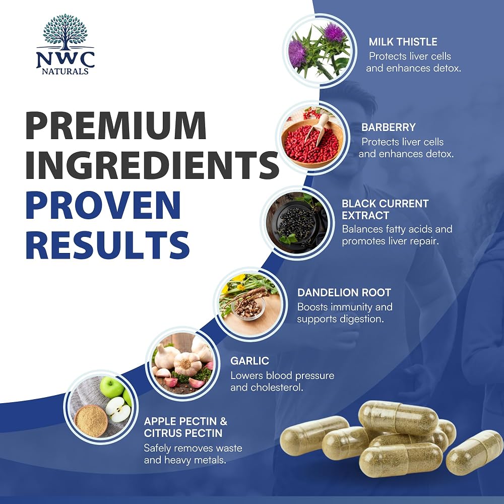 NWC Naturals Transfer-Tox Milk Thistle Herbal Blend - 90 Vegetarian Capsules - image 3
