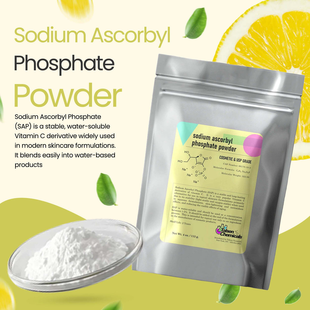 Talsen Chemicals Sodium Ascorbyl Phosphate Sap Powder For Skin Care