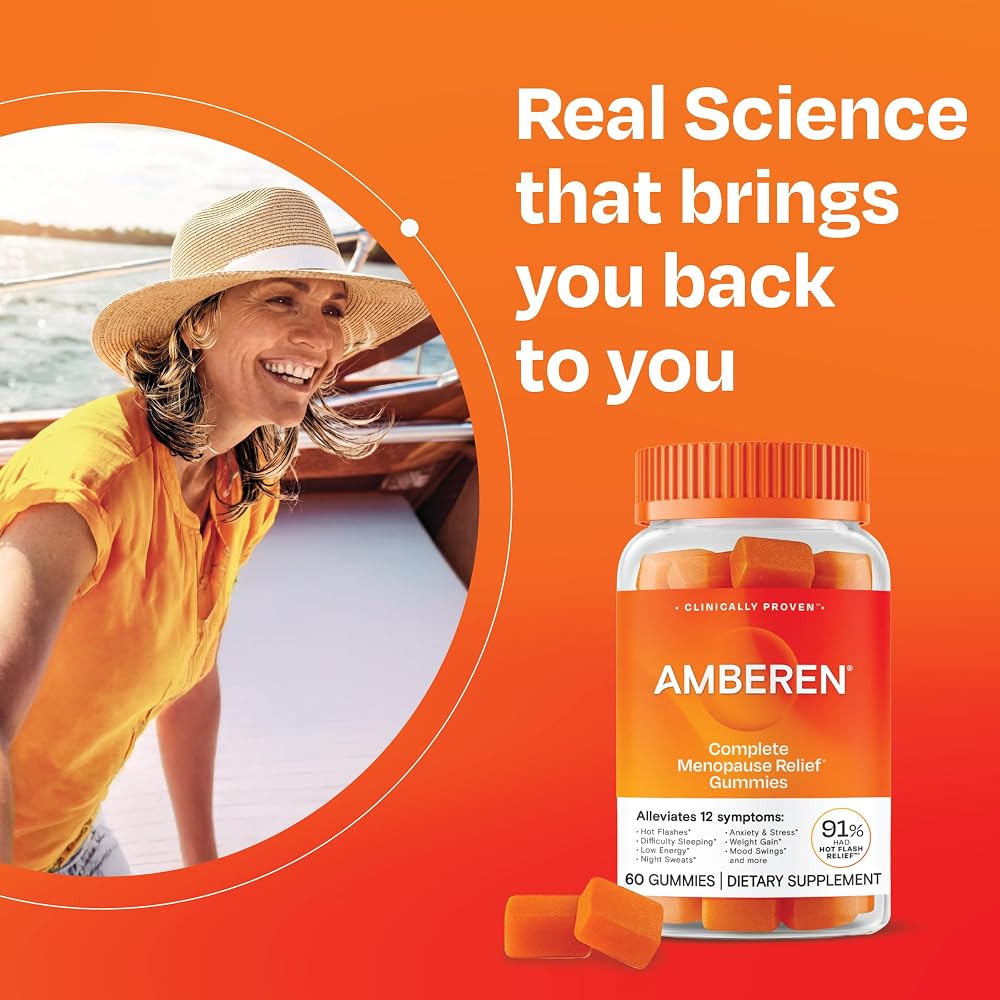 Amberen Menopause Supplement Gummies Multi-Symptom Relief - 30 Day - image 8
