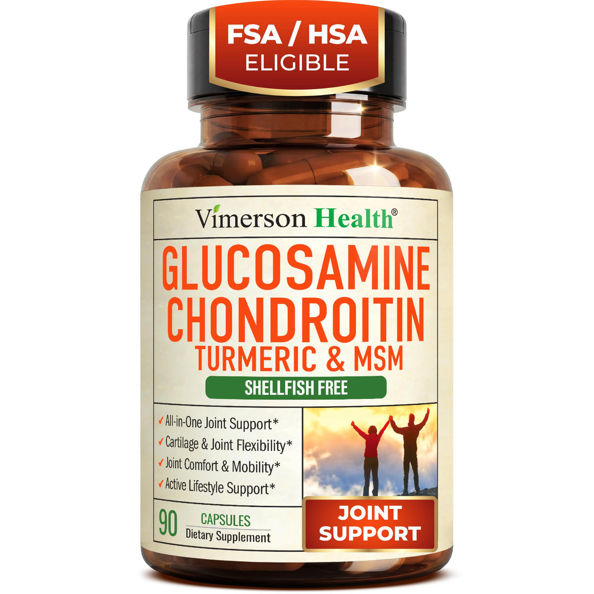 Vimerson Health Glucosamine Chondroitin MSM Joint Support - 90 Capsules