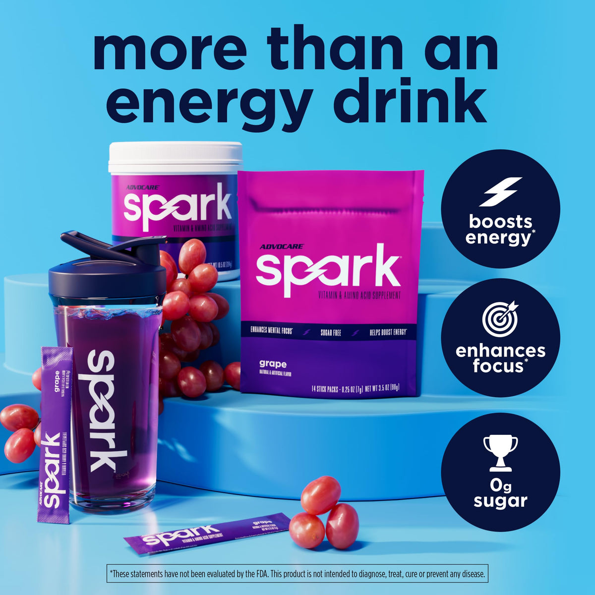 AdvoCare Spark Energy & Focus Drink Mix, Sunrise Grapefruit