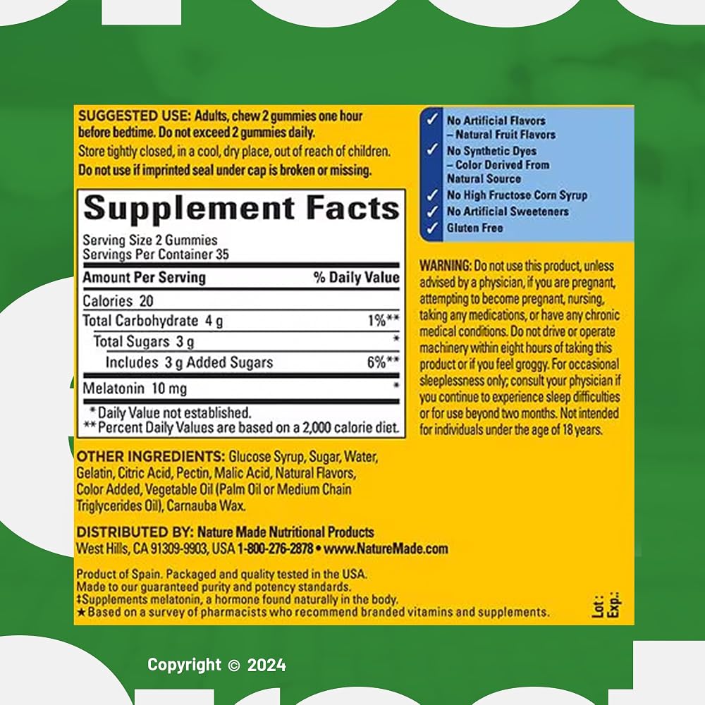 LightSpring Melatonin Gummies 10mg Sleep Support - 70 Gummies - image 7