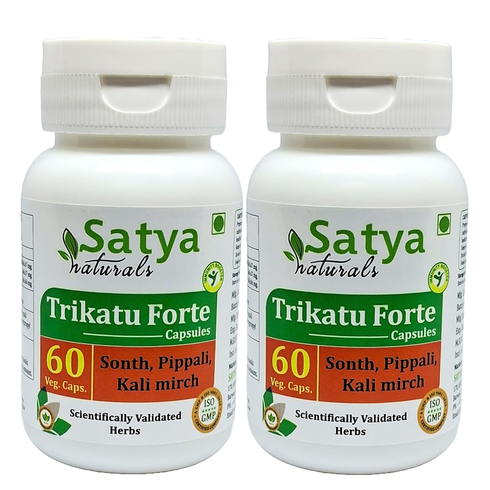 Satya Naturals Trikatu Forte 500 mg - 120 Vegetarian Capsules