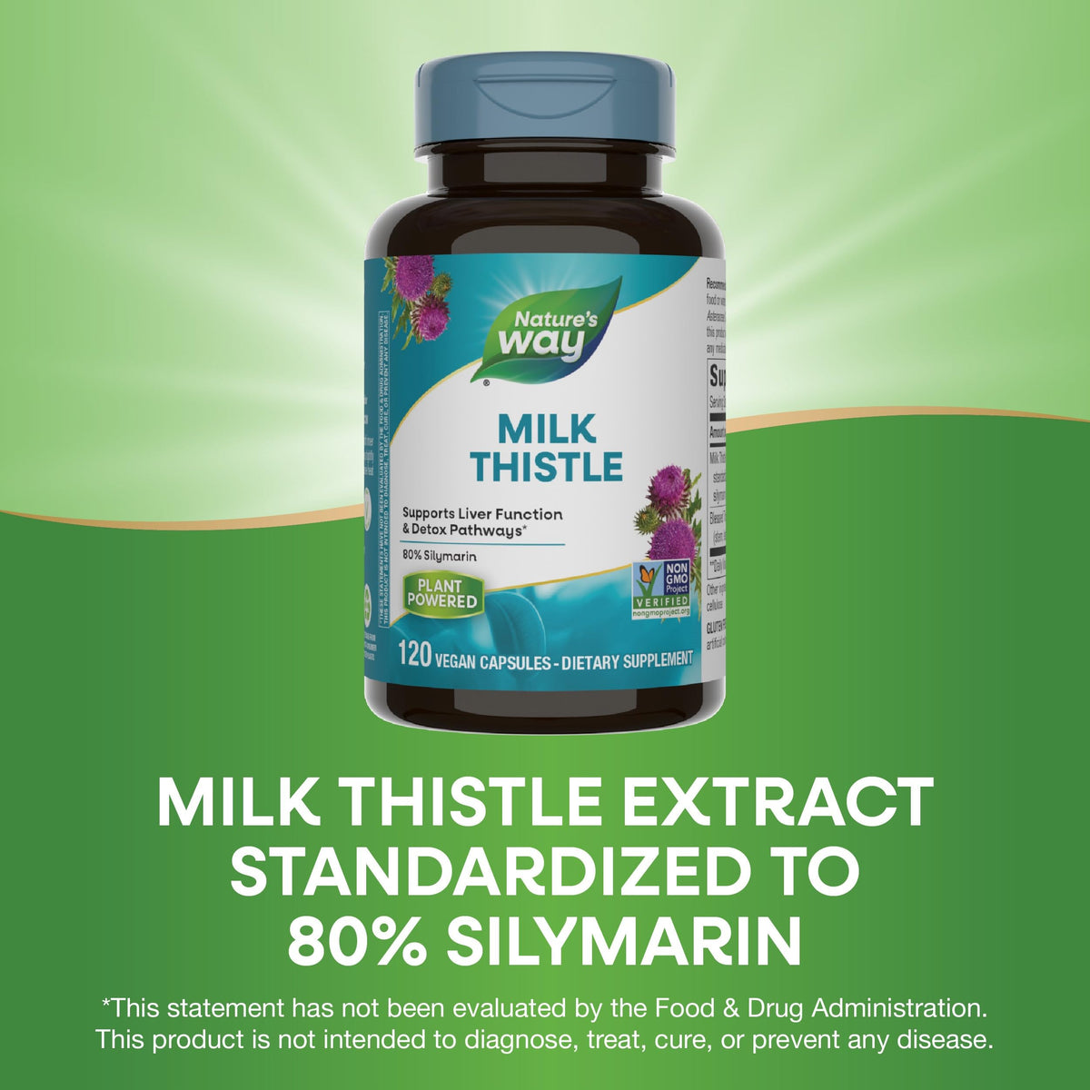 Nature's Way Milk Thistle 175 mg Liver Support - 240 Capsules - image 5