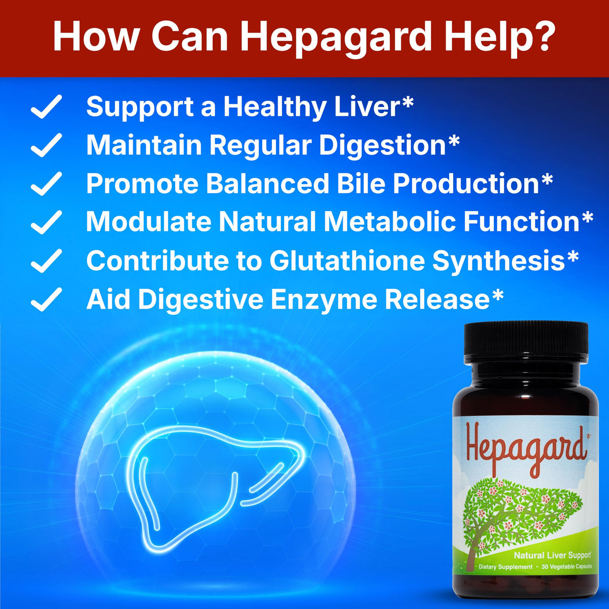 Hepagard Natural Liver Support Supplement with NAC - 30 Capsules - image 2