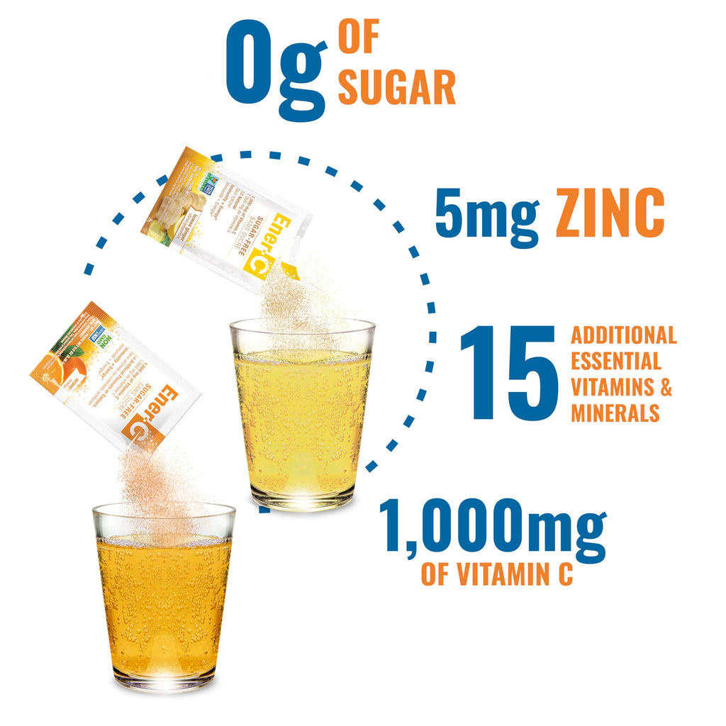 Ener-C Multivitamin Drink Mix No Sugar Orange & Lemon Ginger - 60 Count - image 5