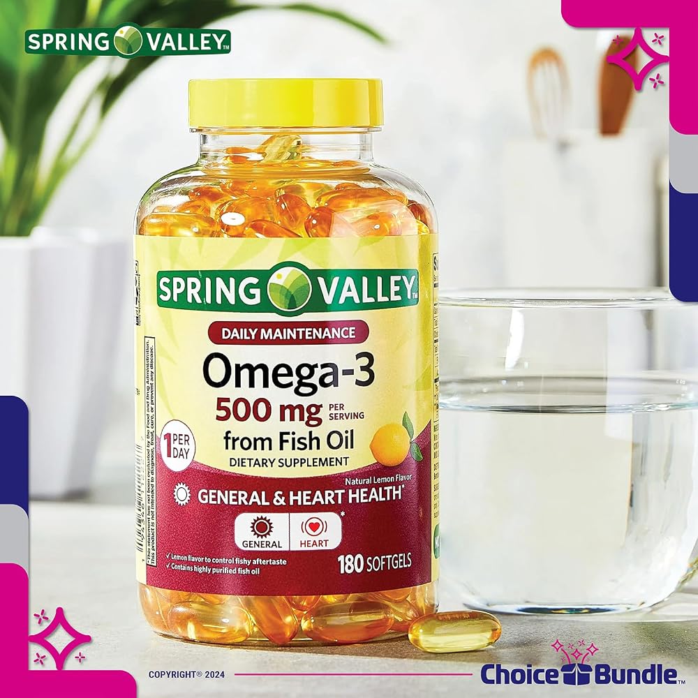 Choice Bundle Spring Valley Fish Oil Omega 3 Fatty Acid Supplement