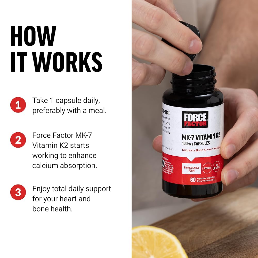 Force Factor MK-7 Vitamin K2 100mcg Bone Support - 60 Capsules - image 4