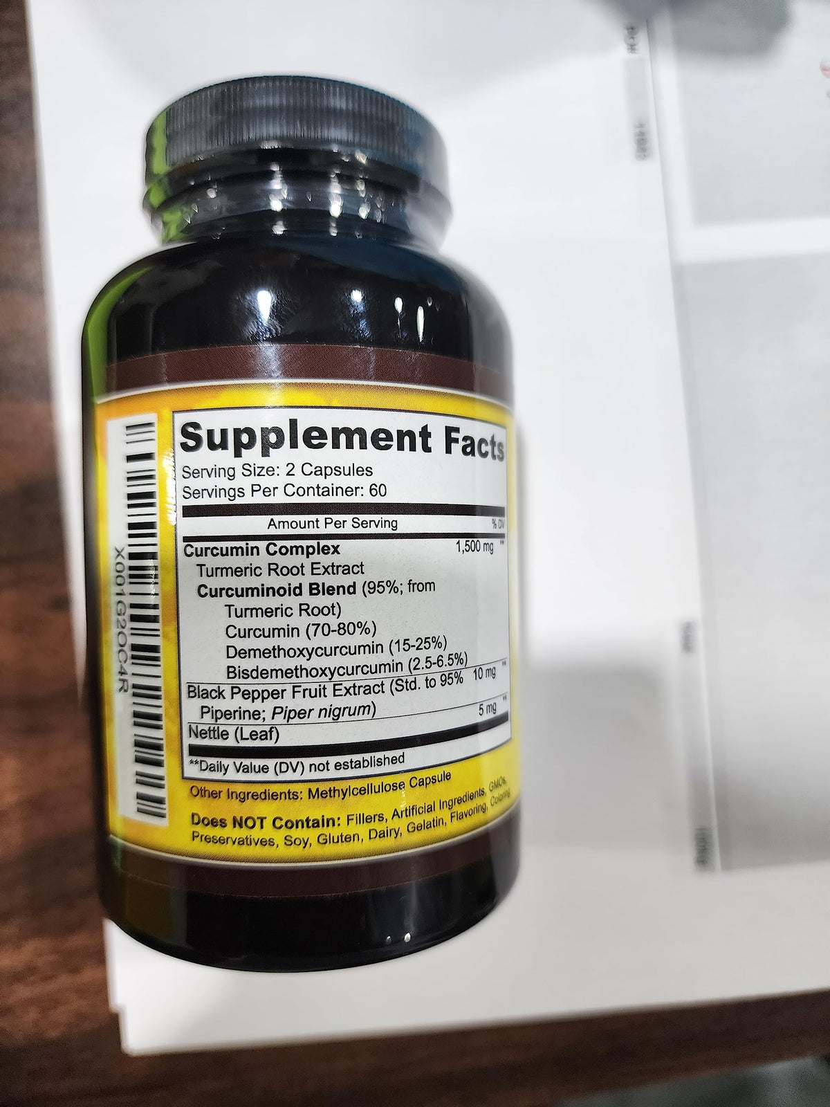Key Nutrition Turmeric Curcumin Complex with Piperine - 120 Capsules - image 4