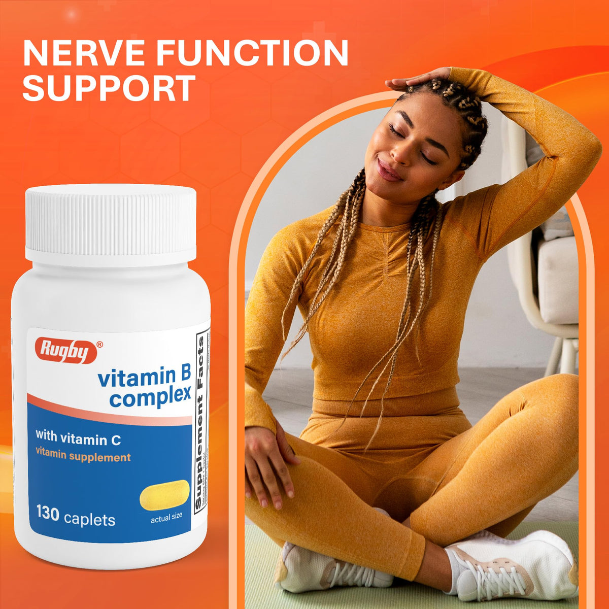 Rugby Vitamin B Complex with Vitamin C - 130 Caplets - image 5