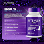 IDEAL PERFORMANCE Nite Hush Pro Brain Supplements Memory & Focus - 120 Capsules - image 4