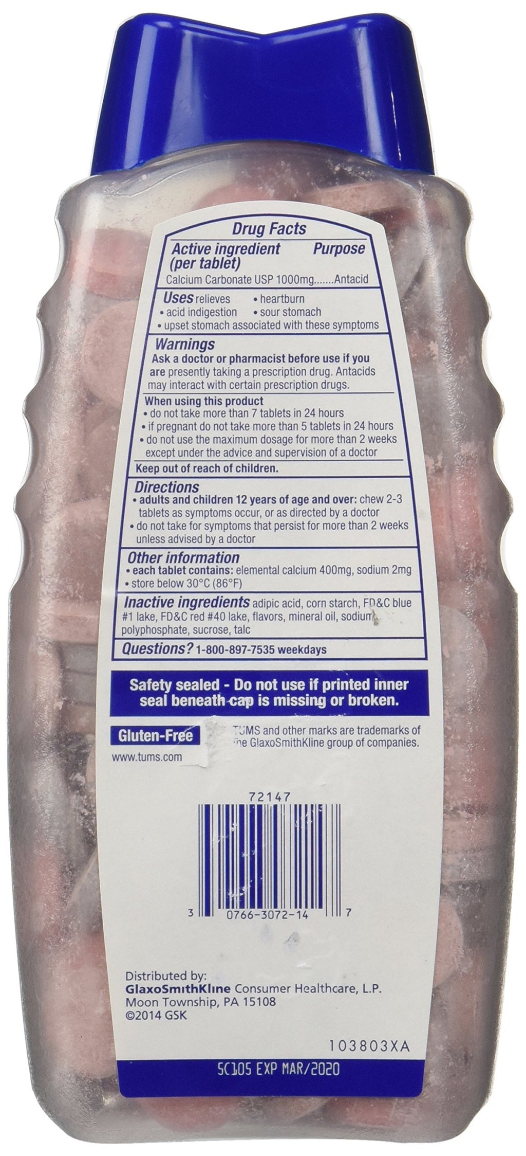 TUMS Ultra Assorted Berries Maximum Strength Antacid - 265 Tablets - image 2