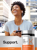 Horbäach Vitamin D3 K2 5000 IU with MK-7 - 180 Softgels - image 6