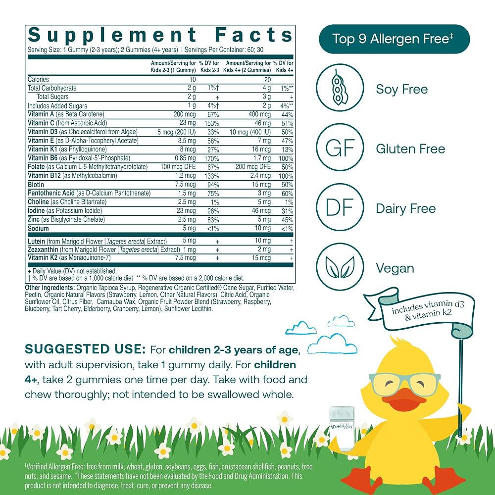 True Grace True Littles Daily Kids Multivitamin - Pectin-Based