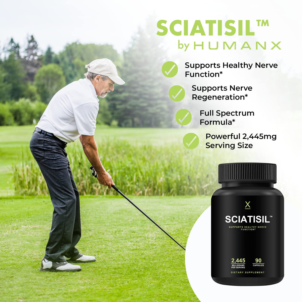 HUMANX Sciatisil Nerve Support Supplement - 90 Capsules - image 3