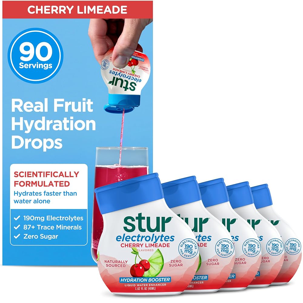 Stur Electrolyte Water Enhancer Cherry Limeade - 5 Bottles