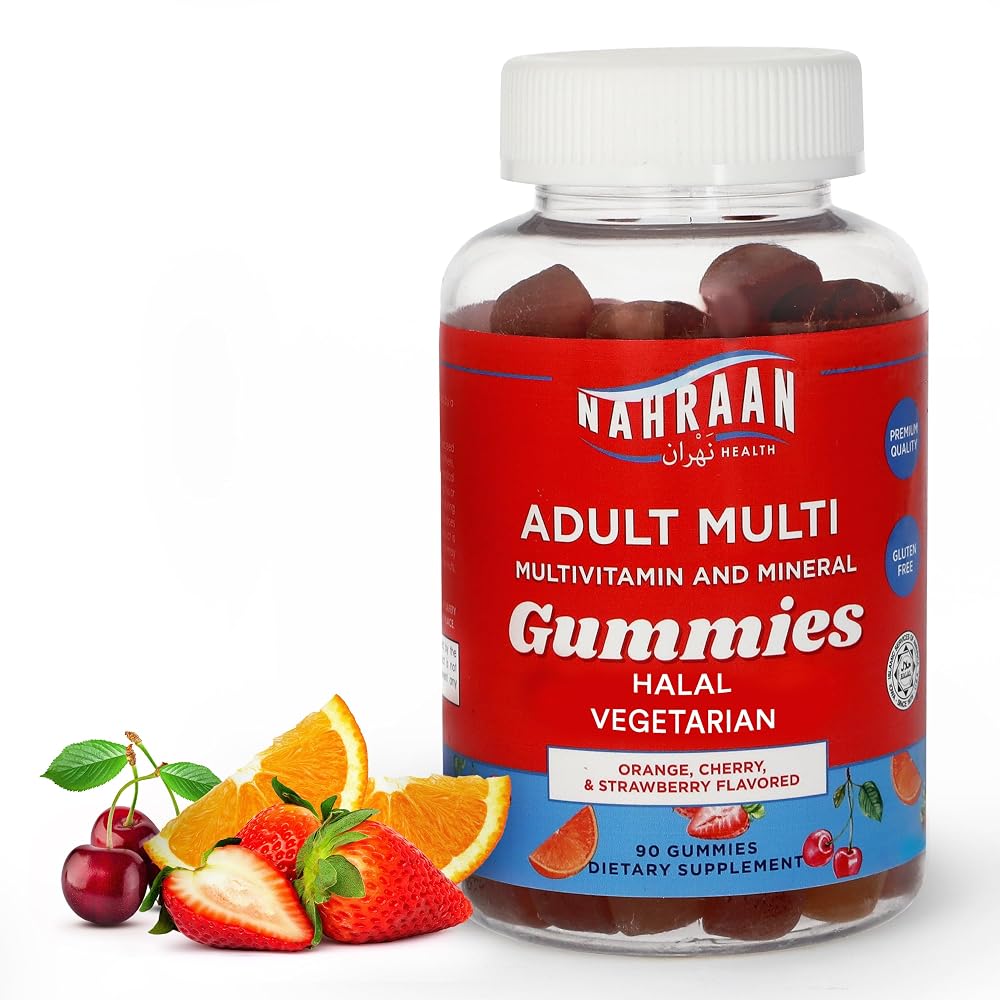 NAHRAAN HEALTH Halal Multivitamin Gummies for Adults - 90 Count