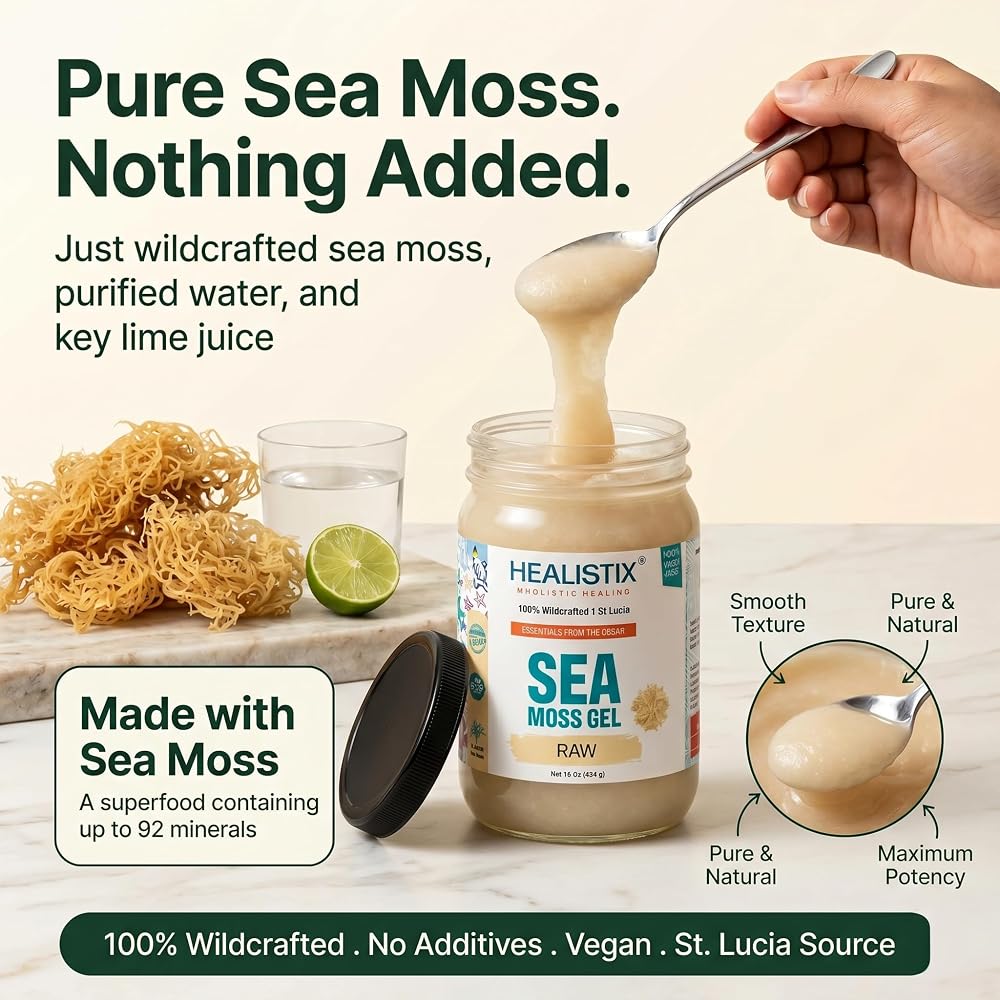 HX HEALISTIX Healistix Raw Sea Moss Gel - 16 Oz - image 2